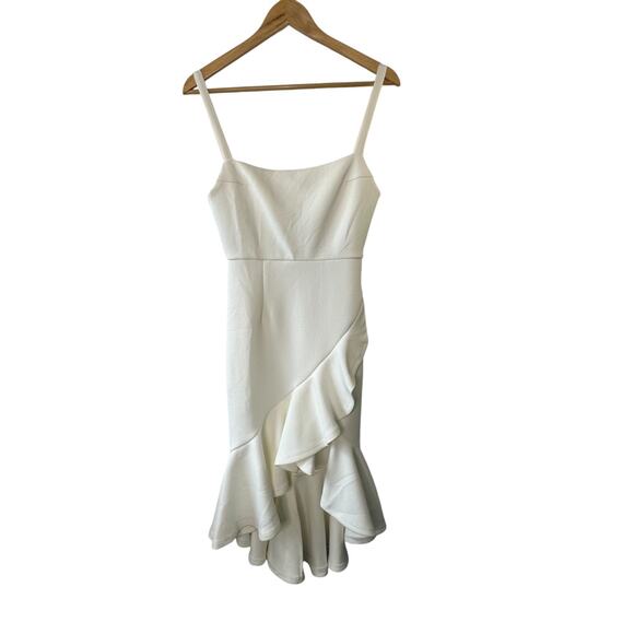 Hello Molly White Hard To Be Cool Midi Dress Women's Size 8 NEW - Picture 1 of 12